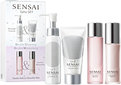 SENSAI Saho Set = Silky Purifying Cleansing Oil Step 1 75 ml + Creamy Soap Step 2 75 ml + Cellular Performance Lot.II (Moist) 60 ml + Emuls.II (Moist) 50 ml