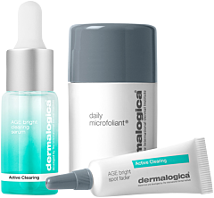 Dermalogica Active Clearing Skin Kit = AGE Bright Spot Fader 6 ml + Clearing Serum 10 ml + Daily Microfoliant 13 g
