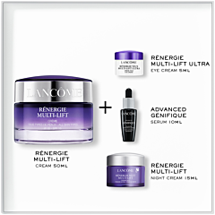 Lancôme Renergie Multi-Lift Cream Routine Set = Rénergie Multi-Lift Ultra 50ml +R.Multi-Lift Ultra Night 15ml + R.Multi-Lift Ultra Eyes 5ml + Serum 10ml