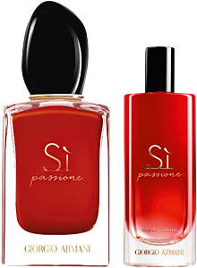 Giorgio Armani Sì Passione Set = EdP Nat. Spray 50 ml + EdP Travel Spray 15 ml