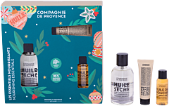 Compagnie de Provence Shea Ultra-Nourishing Essentials Set 2023 = Karite / Shea Nourishing Dry Oil 100 ml + Karite / Shea Hand Cream Shea Butter 30 ml + Shower Oil Geschenk