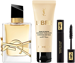 Yves Saint Laurent Libre Set = EdP Nat. Spray 50 ml + Body Lotion 50 ml + Mini Mascara + Pouch