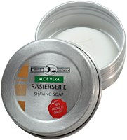 Golddachs Rasierseife Aloe Vera in Aluminium-Dose, gebürstet