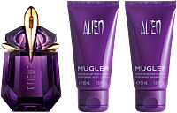Mugler Alien Set = EdP Nat. Spray 30 ml + Body Lotion 50 ml + Shower Gel 50 ml